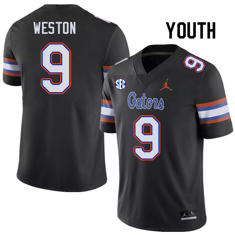 Youth #9 Ja'Markis Weston Florida Gators College Football Jerseys Stitched-Black